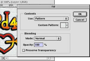 Fill pattern
