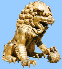 Cut-out lion